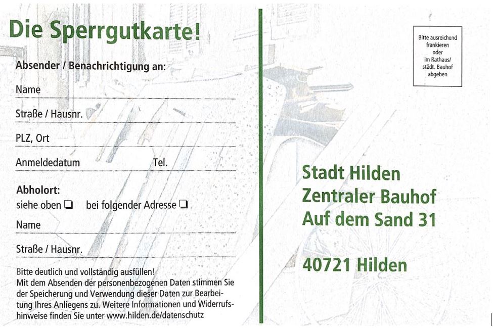 Warum man nicht einfach eigenen Sperrmüll zu angemeldeten Sperrmüll stellen darf >