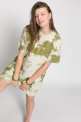 Extra Longshirt, Straight Fit, Batik Print, Rundhals, Halbarm
