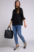 Sweatshirt, Oversized, Stehkragen, 3/4-Volantarm