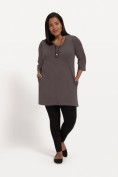 Longshirt, A-Linie, Taschen, V-Ausschnitt, 3/4-Arm
