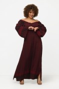 Kleid, Bordüren, A-Linie, V-Ausschnitt, 3/4-Arm